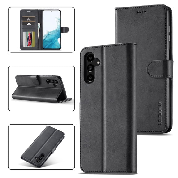for Samsung Galaxy A36 5G Flip Wallet Case, Classic Card Slots Kickstand Strong Magnetic Premium PU Leather Drop Protective Shockproof Phone Case for Samsung Galaxy A36 5G, Black