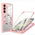 thumbnail image 1 of for Samsung Galaxy A36 5G Magnetic Case, [Built-in Screen Protector][Compatible with MagSafe][Military Grade Shockproof] 360° Full Body Transparent Clear Rugged Protective Luxury Case,Pink, 1 of 8