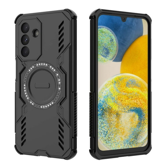 For Samsung Galaxy A36 5G Magnetic Phone Case,Military-Grade Drop Protection,Compatible with Mag-Safe,Heavy Duty Tough Rugged Shockproof Dropproof Grip Armored Slim Phone Case Cover,Black