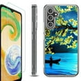 thumbnail image 1 of For Samsung Galaxy A36 5G Phone Case Cover, Shockproof Bumper Hybrid Case with Tempered Glass Screen Protector, by OneToughShield - Almond Blossom Night, 1 of 3
