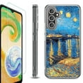 thumbnail image 1 of For Samsung Galaxy A36 5G Phone Case Cover, Shockproof Bumper Hybrid Case with Tempered Glass Screen Protector, by OneToughShield - Starry Night Rhone, 1 of 3