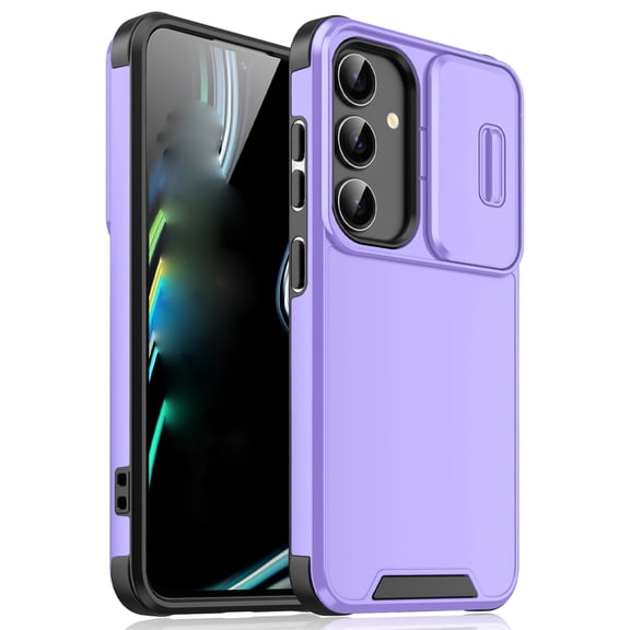 for Samsung Galaxy A36 5G Phone Case: Shockproof Protective Rugged Phone Cover with Camera Lens Slide | Drop Proof Military-Grade Protection TPU Hybrid Bumper Cases for Samsung Galaxy A36 5G,Purple