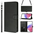 thumbnail image 1 of for Samsung Galaxy A36 5G Wallet Case, [RFID Blocking 3 Card Slots] Phone Stand, Wrist Strap, Shoulder Strap Magnetic Closure, Soft PU Leather Shockproof Flip Cases Cover for A36 5G, Black, 1 of 16