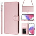 thumbnail image 1 of for Samsung Galaxy A36 5G Wallet Case, [RFID Blocking 3 Card Slots] Phone Stand, Wrist Strap, Shoulder Strap Magnetic Closure, Soft PU Leather Shockproof Flip Cases Cover for A36 5G, Pink, 1 of 15