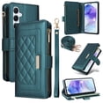 thumbnail image 1 of for Samsung Galaxy A36 5G Wallet Case with RFID Blocking Card Holder, Kickstand Feature PU Leather Case with Adjustable Crossbody & Short Lanyard Magnetic Clasp Zipper Pocket Flip Cover,Darkgreen, 1 of 9