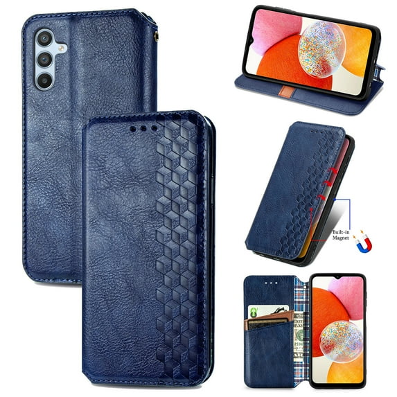 for Samsung Galaxy A36 5G Wallet Case with RFID Blocking Credit Card Holder, PU Leather Magnetic Closure Flip Kickstand Shockproof Cover Women Men For Samsung Galaxy A36 5G Phone case,Blue