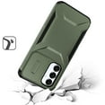 thumbnail image 1 of For Samsung Galaxy A36 Slim Fit Shockproof Hybrid with Slide Camera Window Covering, Rugged Tpu Silicone Hard PC Bumper Cover, XPM Phone Case [Midnight Green], 1 of 9