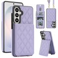 thumbnail image 1 of For Samsung Galaxy A37 5G / A36 5G RFID Blocking Protective Purse Wallet Case Magnetic Flip Cover Multi-Card Slots Pocket With Detachable Shoulder Strap,Purple,For Galaxy A37 5G/A36 5G, 1 of 7