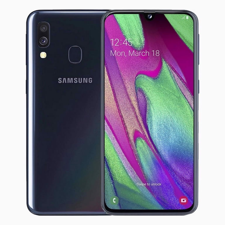 Samsung Galaxy A40 Dual-SIM 64GB SM-A405F (5.9-Inch, GSM Only, No CDMA)  Factory Unlocked 4G/LTE Smartphone - Black