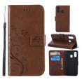 thumbnail image 1 of Samsung Galaxy A40 Wallet Case, Dteck Embossed Flower PU Leather Magnetic Flip Stand Case Cover [Built-in Card Slots][w/ Hand Strap] For Samsung Galaxy A40, Coffee, 1 of 4