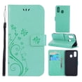 thumbnail image 1 of Samsung Galaxy A40 Wallet Case, Dteck Embossed Flower PU Leather Magnetic Flip Stand Case Cover [Built-in Card Slots][w/ Hand Strap] For Samsung Galaxy A40, Mint Green, 1 of 4