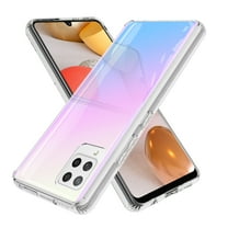 Samsung Galaxy A42 5G Case, Rosebono Bling Glitter Sparkle Laser White Ultra Transparent Fashion Cute Colorful Skin Cover Shockproof Case for Samsung Galaxy A42 5G