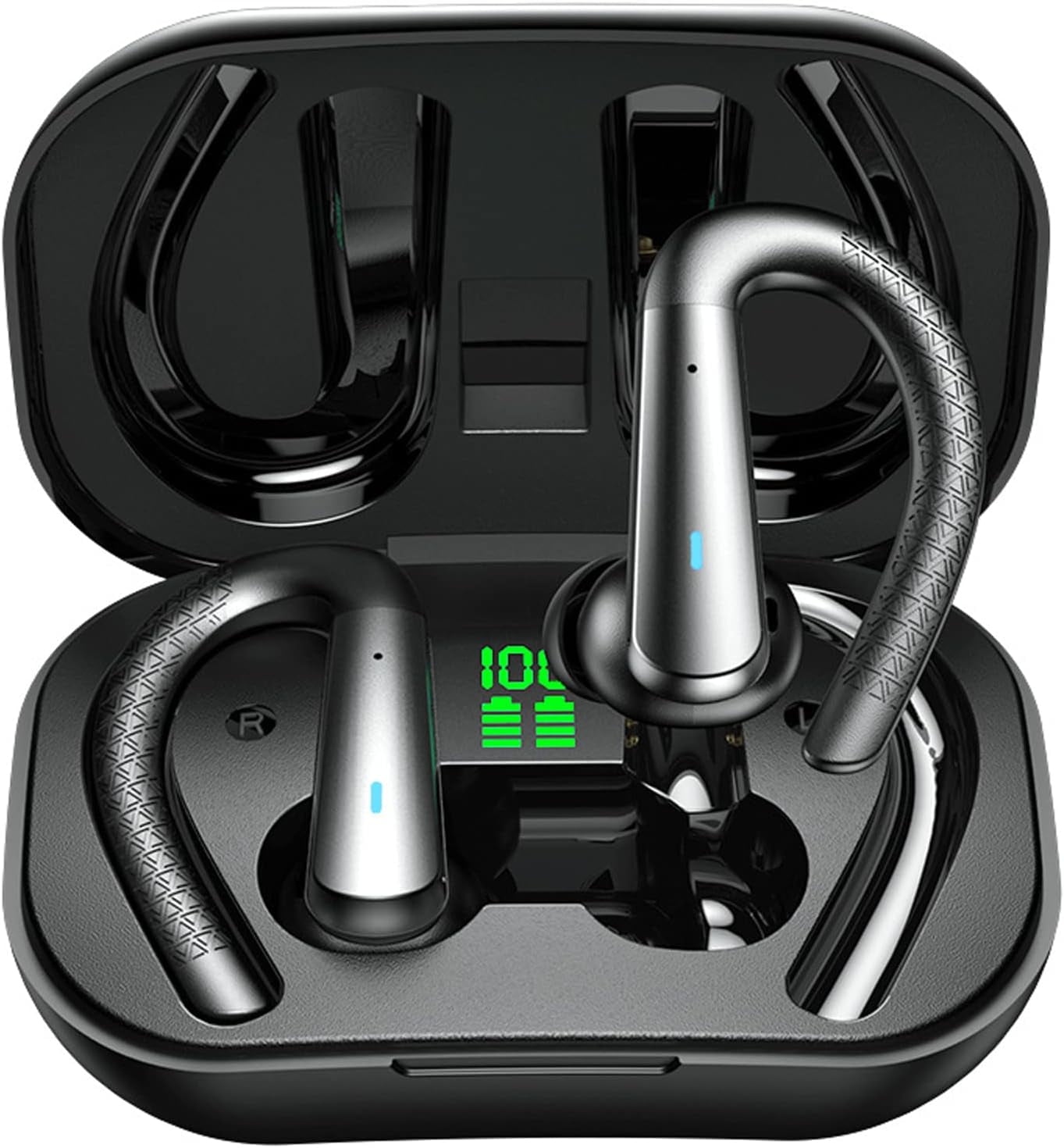 for Samsung Galaxy A42 Bluetooth Headphones with Earhooks Waterproof IPX7 Over the Ear Wireless Sports Workout Earbuds with LED Display for Gym