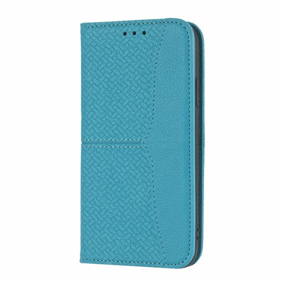 for Samsung Galaxy A51 4G Wallet Case, Woven Texture Leather Detachable Wrist Strap Flip Folio Case with Card Slots Stand Magnetic Closure Cover for Samsung Galaxy A51 4G 6.5 Inch,Blue