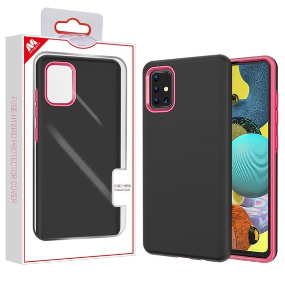 For Samsung Galaxy A51 5G Case, by Insten Fuse Dual Layer [Shock Absorbing] Hybrid Hard Plastic/Soft TPU Rubber Case Cover Compatible with Samsung Galaxy A51 5G, Black/Red