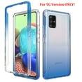 thumbnail image 1 of Samsung Galaxy A51 5G Case (NOT FOR 51 4G Version), Rosebono Full-Body Rugged Ultra Transparency Hybrid Protective Case With Built-in Screen Protector for Samsung Galaxy A51 5G (Blue), 1 of 5