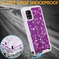 thumbnail image 1 of Samsung Galaxy A51 5G Case, [Not Fit Samsung A51 UM/A51 4G], Military Grade 12 Feet Drop Proof Phone Cover With Glitter Spot Diamond-Purple, 1 of 3