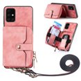 thumbnail image 1 of for Samsung Galaxy A51 5G Wallet Case, Crossbody Phone Purse with Card Holder for Women, Zipper PU Leather Carrying Cover Gift with Shoulder Strap Kickstand Anti-drop for A51 5G - Pink, 1 of 8