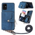 thumbnail image 1 of for Samsung Galaxy A51 5G Wallet Case, Crossbody Phone Purse with Card Holder for Women, Zipper PU Leather Carrying Cover Gift with Shoulder Strap Kickstand Anti-drop for A51 5G - Blue, 1 of 8