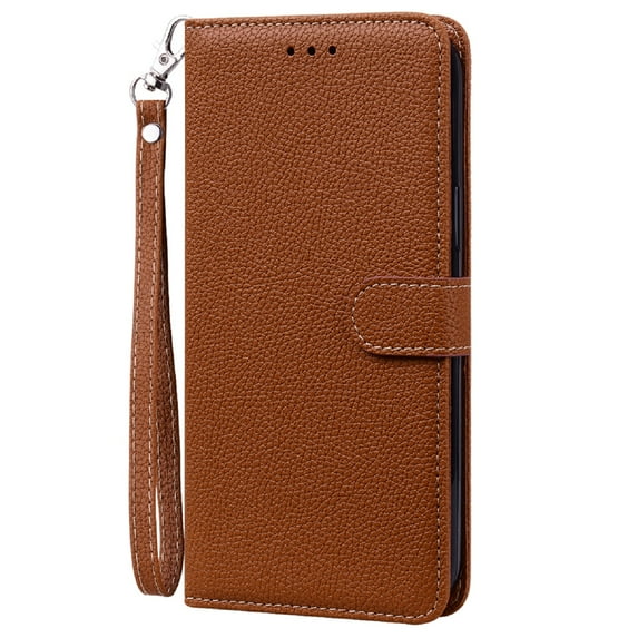 for Samsung Galaxy A51 5G Wallet Case, Premium PU Leather Magnetic Flip Phone Cover with Wrist Strap Kickstand Card Slots Case for Samsung Galaxy A51 5G 6.5 Inch,Brown