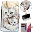 thumbnail image 1 of For Samsung Galaxy A51 Case 5G , Mantto PU Leather Phone Case With Hand Rope Strap Cute Painted Flip Card Wallet Slots Case,Kickstand Phone Skin For Samsung Galaxy A51 5G, Parent-child cat, 1 of 1
