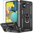 thumbnail image 1 of Samsung Galaxy A51 Case, with HD Screen Protector, Dual Guard Protection Series Case with Portable Magnetic Ring Stand for Samsung A51, Black, 1 of 8