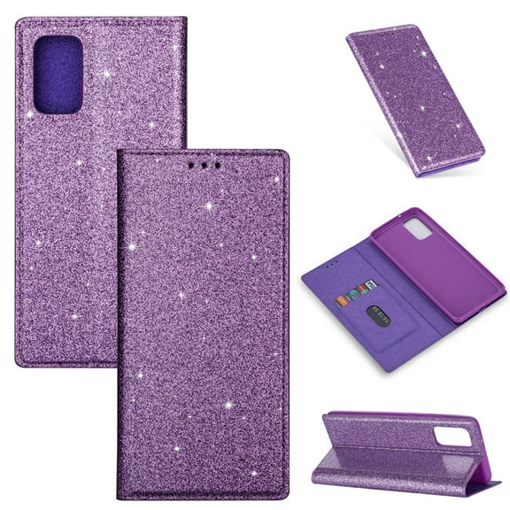Samsung Galaxy A51 Wallet Case (not fit A51 4G), Dteck Bling Slim PU Leather Magnetic Flip Folio Stand Case Cover Built-in One Card Holder For Samsung Galaxy A51 5G,Purple
