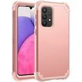 thumbnail image 1 of for Samsung Galaxy A52 5G Case, 3 in 1 Heavy Duty Rugged Hybrid Anti Slip Shockproof Hard PC Cover Soft Silicone Bumper Non-Slip Protective Phone Case Cover for Samsung Galaxy A52 5G,Rosegold, 1 of 7