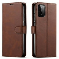 Samsung Galaxy A52 5G Case, [Not fit for Samsung Galaxy A32/ Galaxy A72], Included [Tempered Glass Screen Protector], Starshop Premium Leather Wallet Pocket Credit Card Slots-Brown