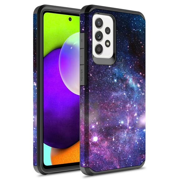 Samsung Galaxy A52 5G Case, Rosebono Slim Hybrid Shockproof Hard Cover Graphic Fashion Colorful Skin Cover Armor Case for Samsung Galaxy A52 4G and 5G (Stardust)