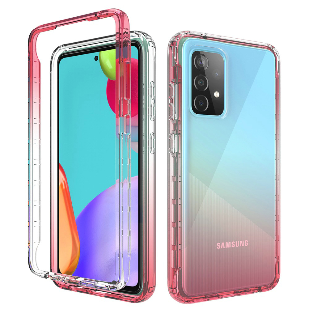 for Samsung Galaxy A52 5G Dual Layer Hybrid Clear Gradient Two Tone ...