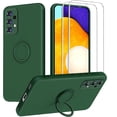 thumbnail image 1 of for Samsung Galaxy A52 5G Phone Case, Ring Stand [360° Rotatable Ring Holder] with 2 Screen Protector, with Full Camera Cover Protection, Silicone Slim Protective Phone Case (Alpine Green), 1 of 10