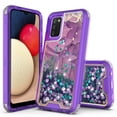 thumbnail image 1 of Samsung Galaxy A52 Case, Rosebono 3in1 Hybird Graphic Designed Gradient Quicksand Glitter Liquid Floating with Frame Bumper Protective Armor Case Samsung Galaxy A52 (Purple Marble), 1 of 4