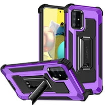 Samsung Galaxy A52 Case, Rosebono Hybrid Slim Colorful Armor Shockproof Impact Resistant Protective Cover Case With Kickstand For Samsung Galaxy A52 4G and 5G Version (Purple)