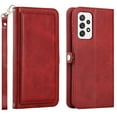 thumbnail image 1 of Samsung Galaxy A52 Phone Case, Full Protection Kickstand Wallet Compartments Multi-Function for Samsung Galaxy A52 Phone Case Red, 1 of 6