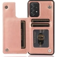 thumbnail image 1 of for Samsung Galaxy A52 Wallet Case with Card Holder,PU Leather Kickstand Card Slots Case Double Magnetic Clasp Durable Shockproof Cover for Samsung Galaxy A52 5G 6.5" Rose Gold-SK, 1 of 11