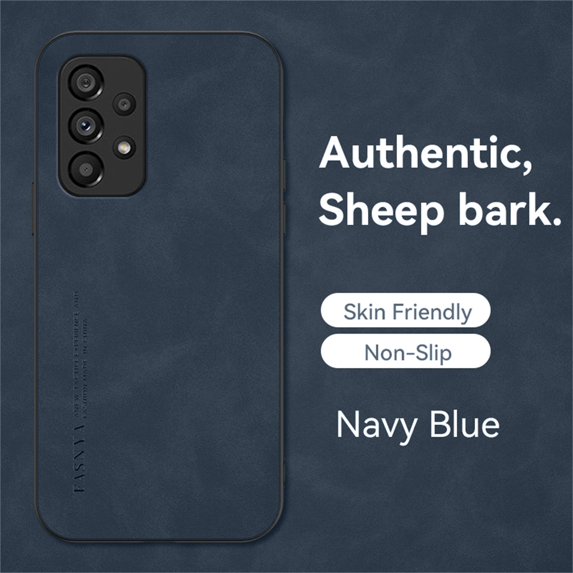 for Samsung Galaxy A53 5G Case, Classic Soft TPU and PU Leather Slim Cover Case, Anti-Vibration Anti-Slip Ultralight Luxury Phone Case Cover for Galaxy A53 5G for Men & Women, Navyblue