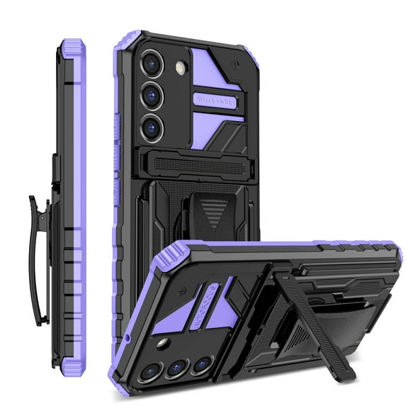 for Samsung Galaxy A53 5G Case - Heavy Duty Phone Holster with Belt Clip | with Kickstand | Shockproof, Dual Layer Protective | Drop Protection Hybrid Case for Samsung Galaxy A53 5G, Purple