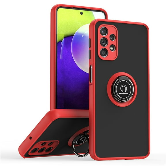 for Samsung Galaxy A53 5G Case, Protective Matte Back Case Magnetic For Car Mount with 360° Rotatable Ring Holder Kickstand Shockproof Protective Cover For Samsung Galaxy A53 5G,
Red