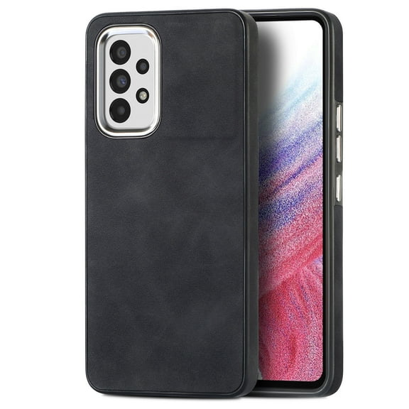 for Samsung Galaxy A53 5G Case, Soft TPU and PU Leather Cover Case, Business Anti-Vibration Anti-Slip Ultralight Luxury Vintage Phone Case Cover for Samsung Galaxy A53 5G for Men Women, Black