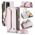 thumbnail image 1 of for Samsung Galaxy A53 5G Full Body Protection Wallet Folio Flip Case, Shoulder Strap & Wristlet Card Slots Zipper Pocket RFID Blocking Rugged Durable PU Leather Phone Case Cover, Pink, 1 of 9