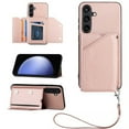 thumbnail image 1 of for Samsung Galaxy A53 5G Wallet Case with Card Holder Case with RFID Blocking Card Slots, Double Magnetic Clasp Durable Shockproof Kickstand Detachable Wrist Strap Cover,Rosegold, 1 of 8