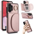 thumbnail image 1 of for Samsung Galaxy A53 5G Wallet Case with Card Holder Women Men, Flip PU Leather Kickstand Shockproof Protective Phone Cover Magnetic Clasp 360 Rotation Ring Stand for Samsung A53 5G, Rosegold, 1 of 7