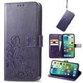 thumbnail image 1 of for Samsung Galaxy A53 5G Wallet Case, [Flower Embossed] Premium PU Leather Flip Protective Case Cover with Card Holder and Stand with Wrist Strap for Samsung Galaxy A53 5G 6.5", Purple, 1 of 5