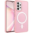 thumbnail image 1 of for Samsung Galaxy A53 Case Compatible with MagSafe Galaxy A53 Magnetic Cases Slim Translucent Matte Skin Feeling Shockproof Protective Anti-Scratch Phone Case for Samsung A53 5G 6.5'', Pink, 1 of 18