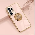thumbnail image 1 of Samsung Galaxy A53 Case  Women Girls TPU 360 Rotation Ring Stand Cases with Stand Glitter Plating Edge Work with Magnetic Mount Slim Luxury Cover, Light Pink, 1 of 18