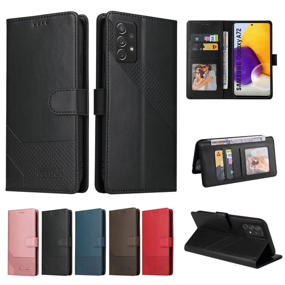 Samsung Galaxy A53 Wallet Case 5G, Dteck Premium Shockproof PU Leather Stand Flip Cover Case Durable Credit Slots Retro Card Holder Folio Cover For Samsung Galaxy A53 5G,Black
