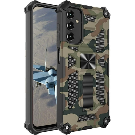 Samsung Galaxy A54 5G Camo Case with Kickstand,Rugged Outdoor Military Grade Heavy Duty Shockproof Cover with Car Mount Holder Phone Case for Galaxy A54 5G 6.4'' Camouflage -Army Green