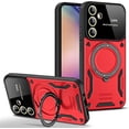 thumbnail image 1 of for Samsung Galaxy A54 5G Case with 360° Rotatable Invisible Ring Stand, Large Window Design Compatible with Magsafe, -Grade Protection Shockproof Phone Cover for Women Men, Red, 1 of 15
