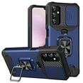thumbnail image 1 of For Samsung Galaxy A54 5G Case with Card Holder & 360° Magnetic Ring Stand Heavy Duty Camera Lens Slide Dual Layer Shockproof Hidden Card Slot Slim Wallet Phone Case Cover for Women Men,Navy, 1 of 7
